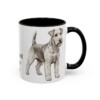 11oz Lakeland Terrier Dog Dad Mug, Vintage Sketch Coffee Mug, Dog Dad Gift