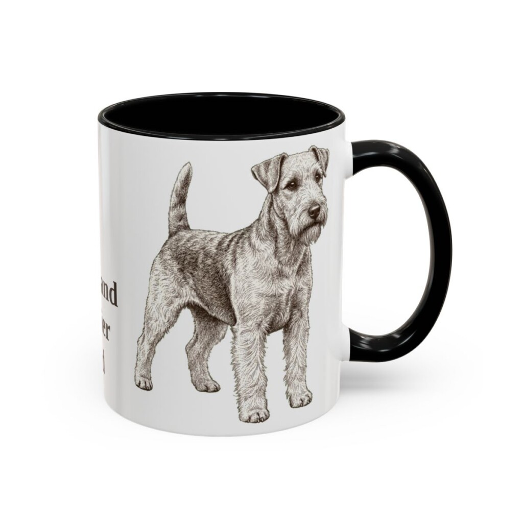11oz Lakeland Terrier Dog Dad Mug, Vintage Sketch Coffee Mug, Dog Dad Gift