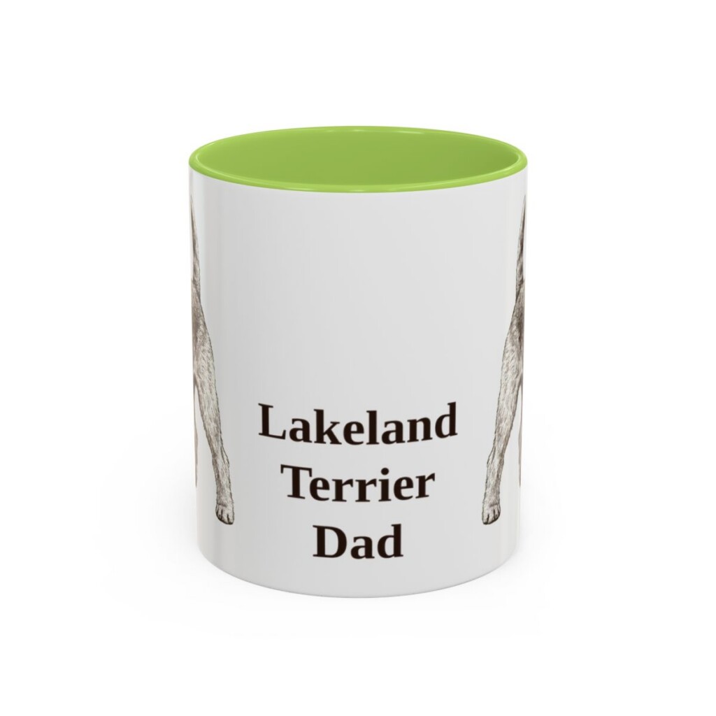 11oz Lakeland Terrier Dog Dad Mug, Vintage Sketch Coffee Mug, Dog Dad Gift