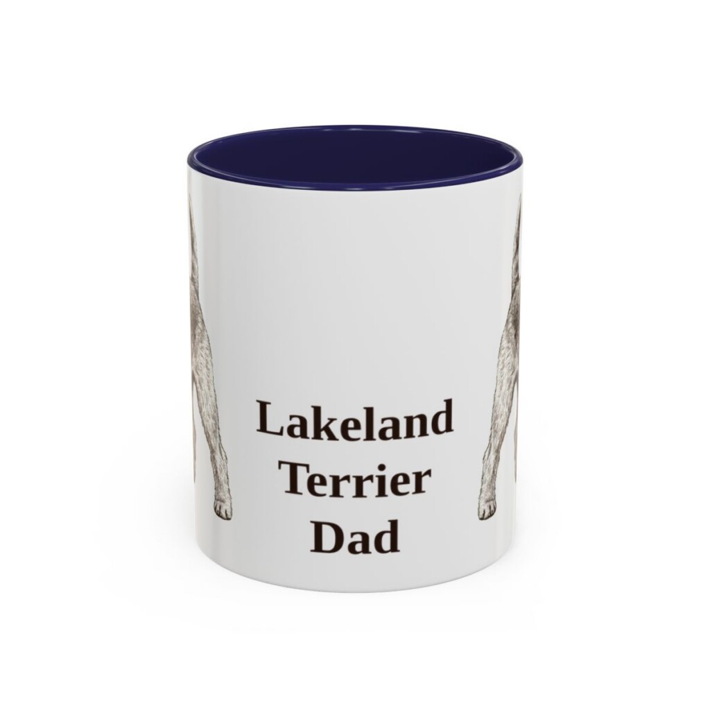 11oz Lakeland Terrier Dog Dad Mug, Vintage Sketch Coffee Mug, Dog Dad Gift