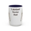 lakeland-terrier-mug-dad-navy-3 15oz Lakeland Terrier Dog Dad Mug, Vintage Sketch Coffee Mug, Dog Dad Gift