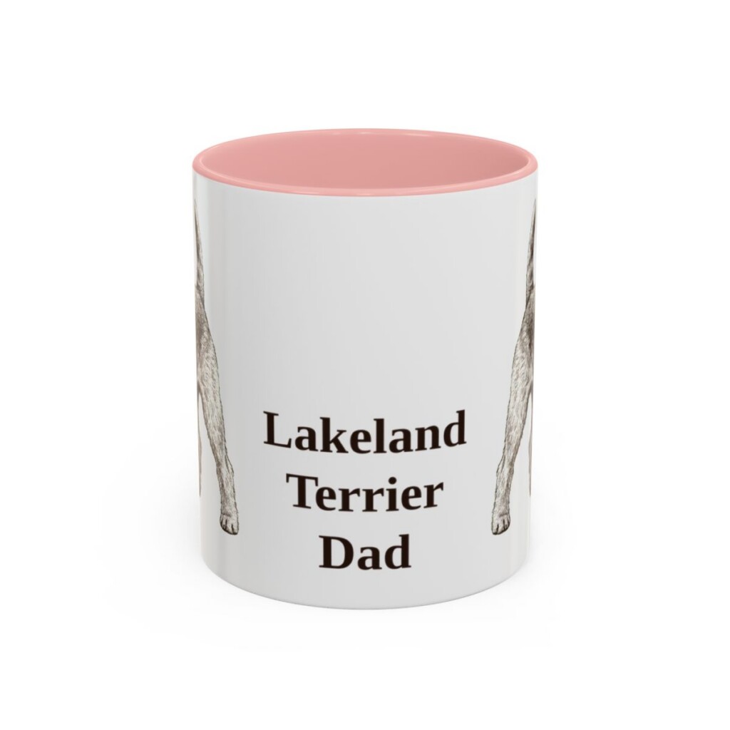 11oz Lakeland Terrier Dog Dad Mug, Vintage Sketch Coffee Mug, Dog Dad Gift