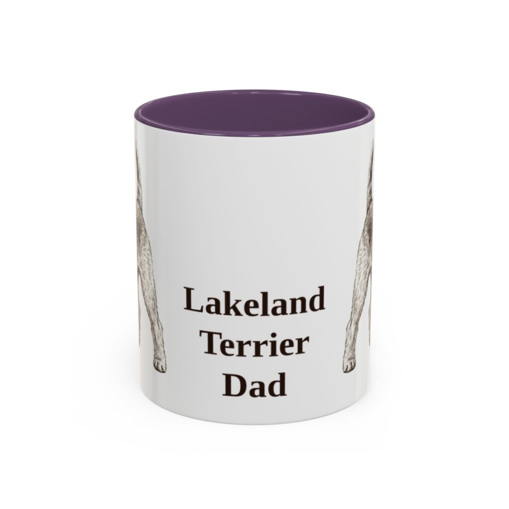 11oz Lakeland Terrier Dog Dad Mug, Vintage Sketch Coffee Mug, Dog Dad Gift