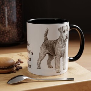 11oz Funny Lakeland Terrier Mug, Lake District's Pocket Rocket, Vintage Dog Coffee Mug, Dog Lover Gift