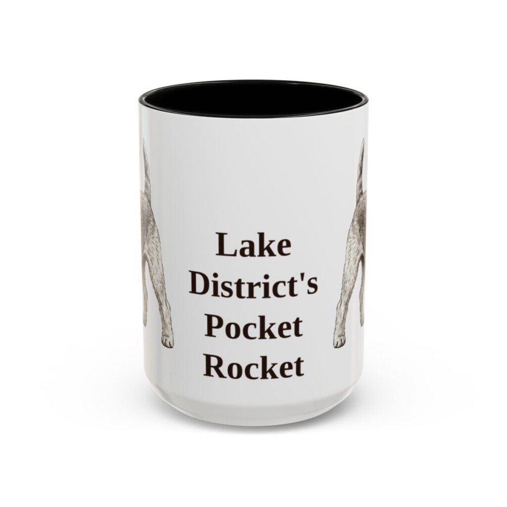 15oz Funny Lakeland Terrier Mug, Lake District's Pocket Rocket, Vintage Dog Coffee Mug, Dog Lover Gift