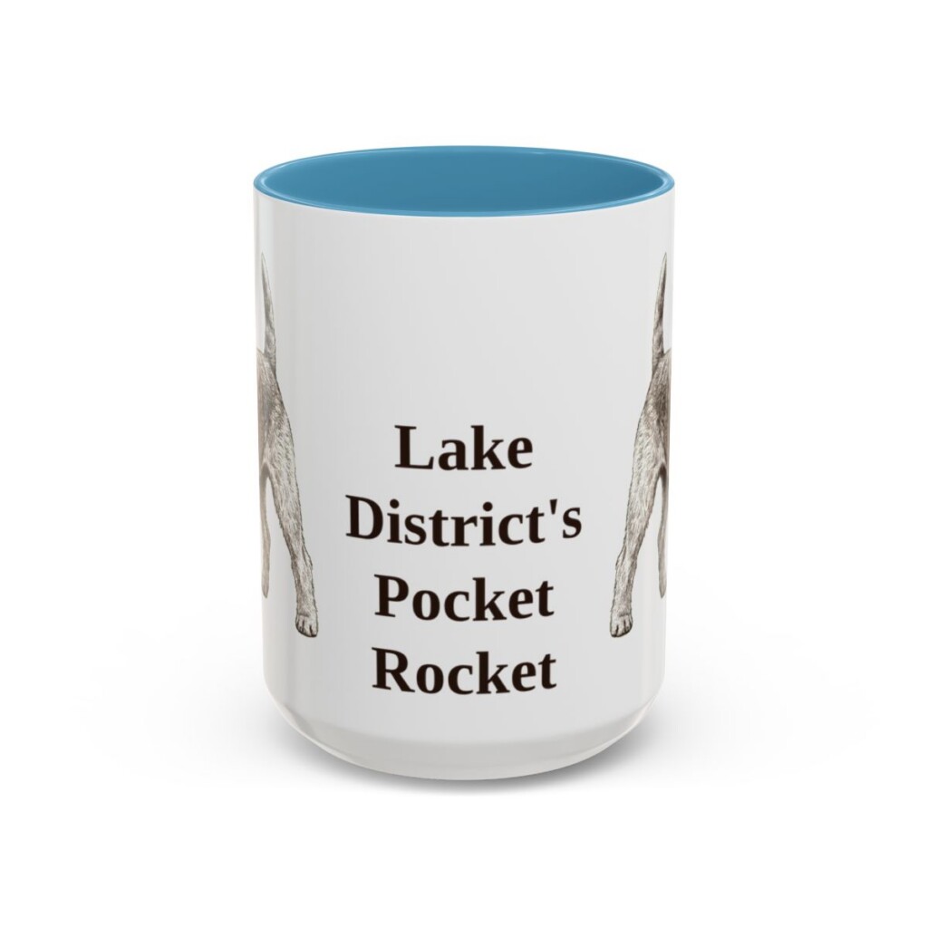 15oz Funny Lakeland Terrier Mug, Lake District's Pocket Rocket, Vintage Dog Coffee Mug, Dog Lover Gift
