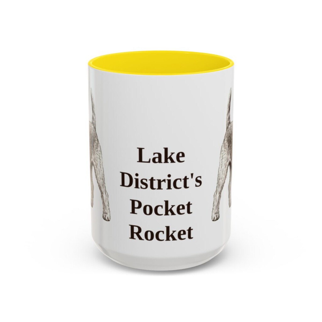 15oz Funny Lakeland Terrier Mug, Lake District's Pocket Rocket, Vintage Dog Coffee Mug, Dog Lover Gift
