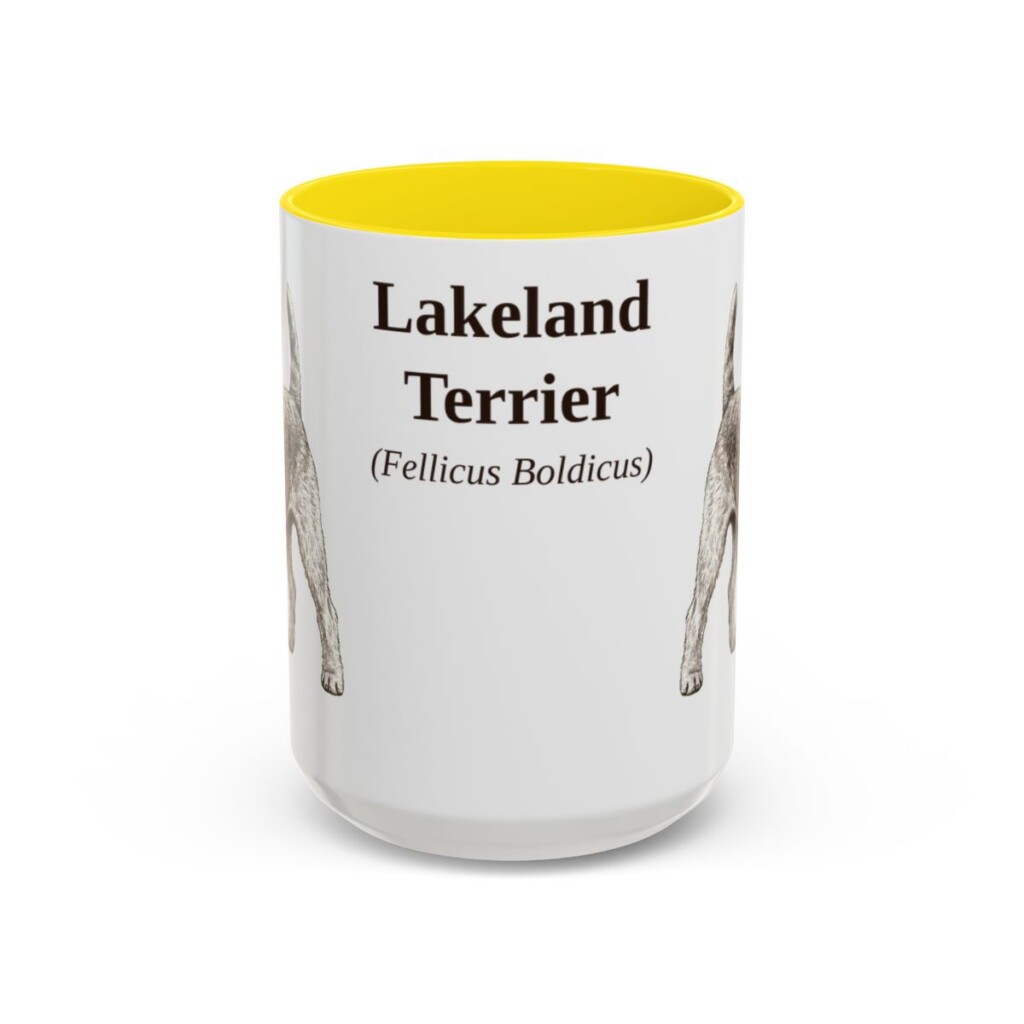 15oz Lakeland Terrier Latin Mug, Lakeland Terrier, Vintage Dog Coffee Mug, Dog Lover Gift