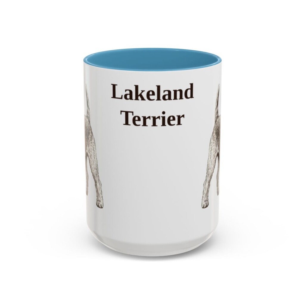 15oz Lakeland Terrier Mug, Vintage Dog Portrait Coffee Mug, Dog Lover Gift