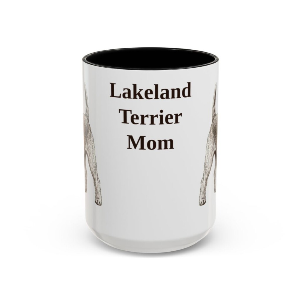 15oz Lakeland Terrier Dog Mom Mug, Vintage Sketch Coffee Mug, Dog Mom Gift