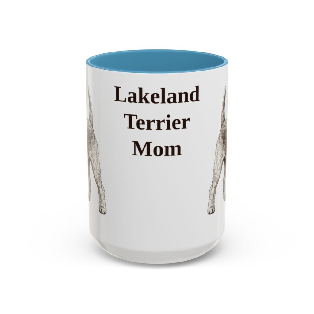 15oz Lakeland Terrier Dog Mom Mug, Vintage Sketch Coffee Mug, Dog Mom Gift