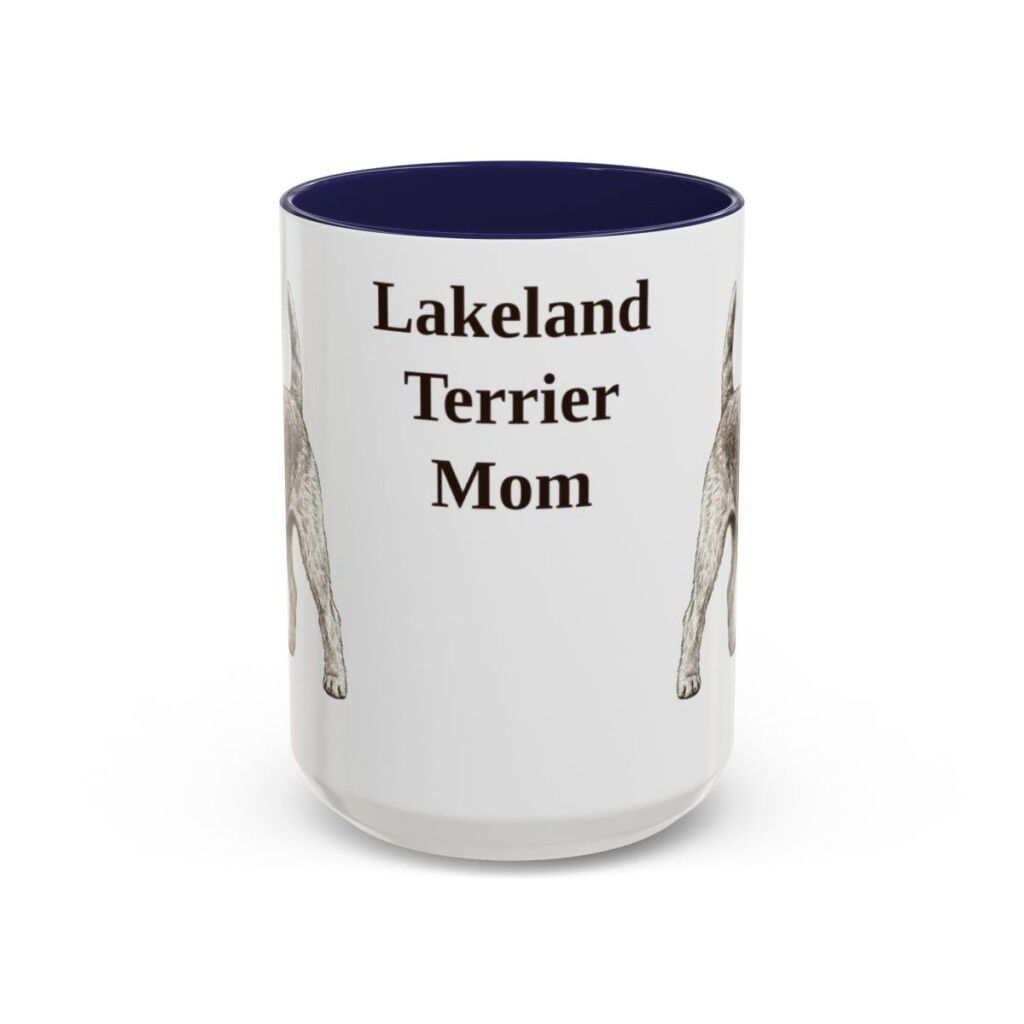 15oz Lakeland Terrier Dog Mom Mug, Vintage Sketch Coffee Mug, Dog Mom Gift