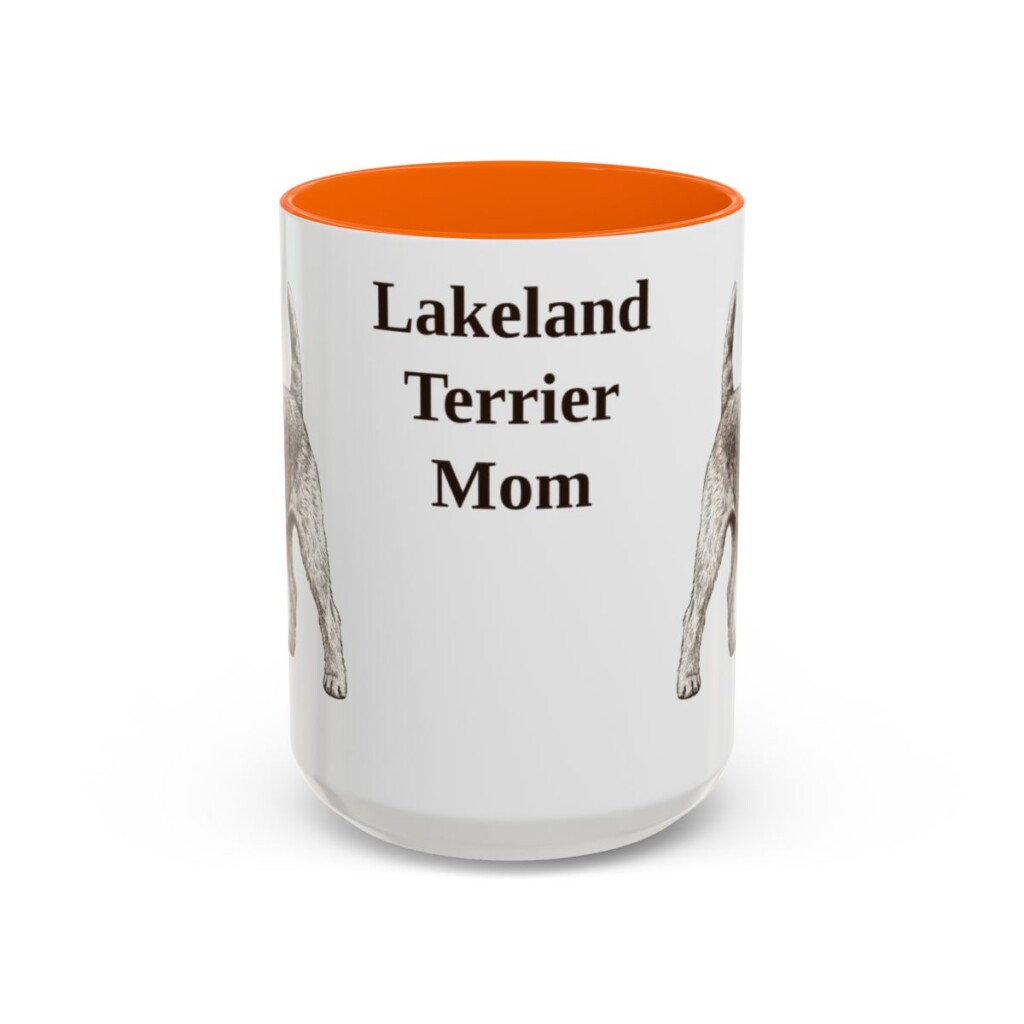 15oz Lakeland Terrier Dog Mom Mug, Vintage Sketch Coffee Mug, Dog Mom Gift