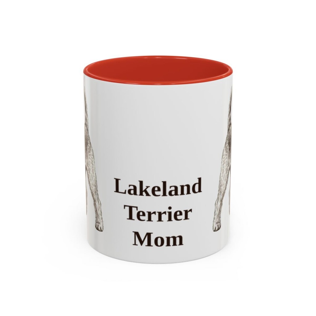 lakeland-terrier-mug-mom-red-1 11oz Lakeland Terrier Dog Mom Mug, Vintage Sketch Coffee Mug, Dog Mom Gift