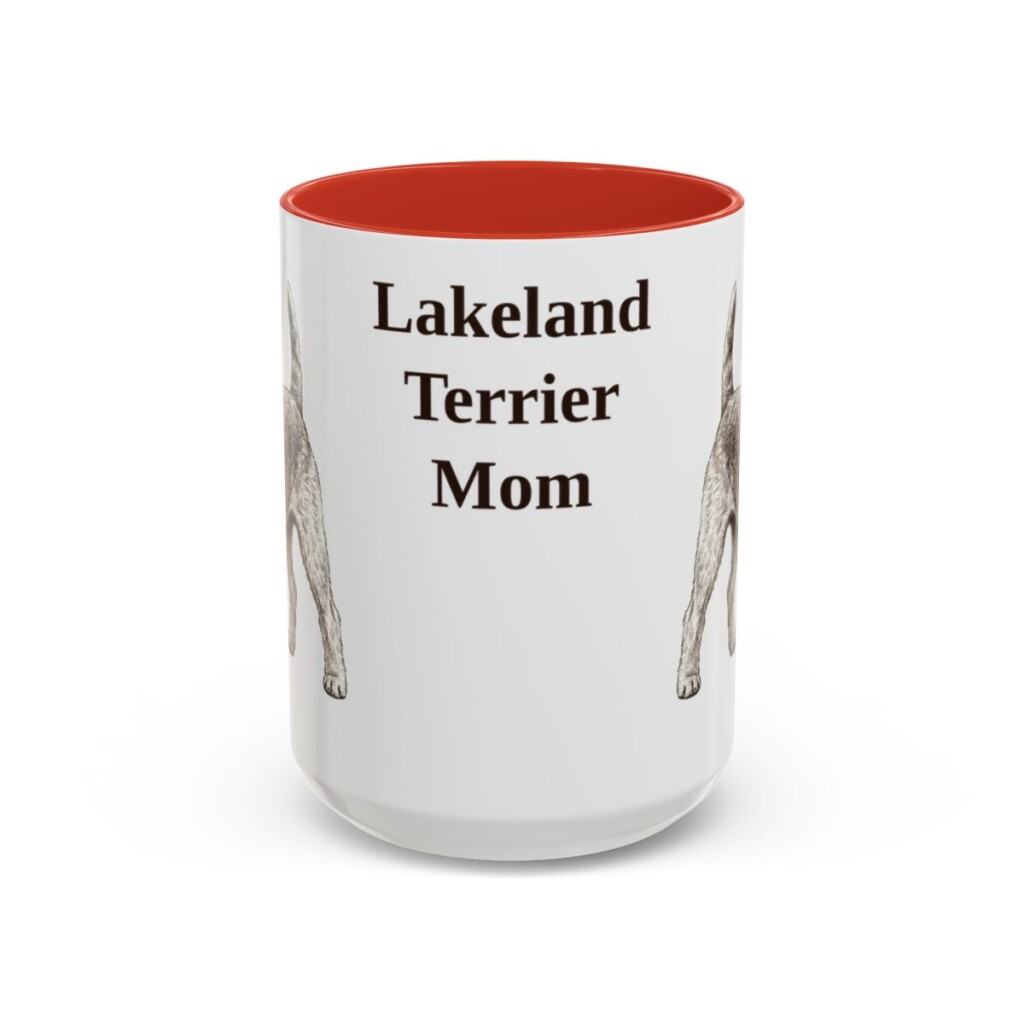 15oz Lakeland Terrier Dog Mom Mug, Vintage Sketch Coffee Mug, Dog Mom Gift