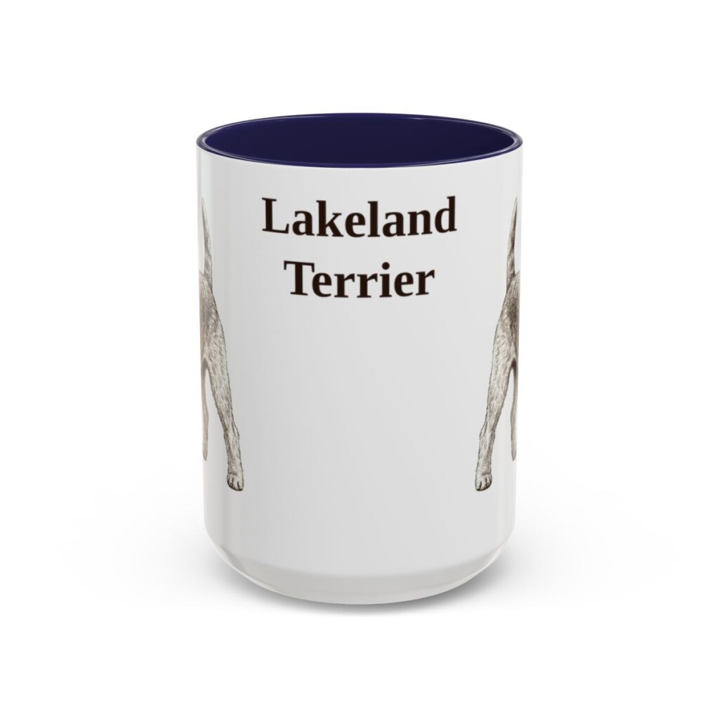15oz Lakeland Terrier Mug, Vintage Dog Portrait Coffee Mug, Dog Lover Gift