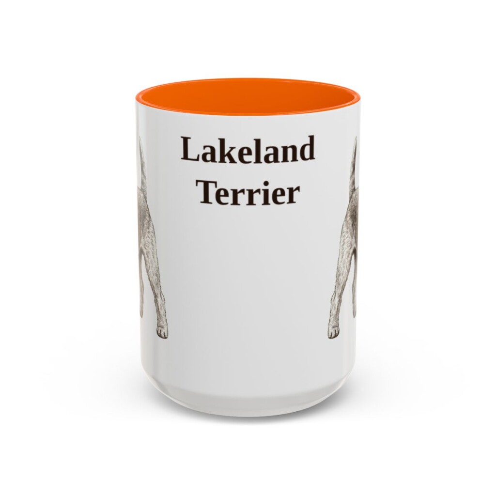 15oz Lakeland Terrier Mug, Vintage Dog Portrait Coffee Mug, Dog Lover Gift
