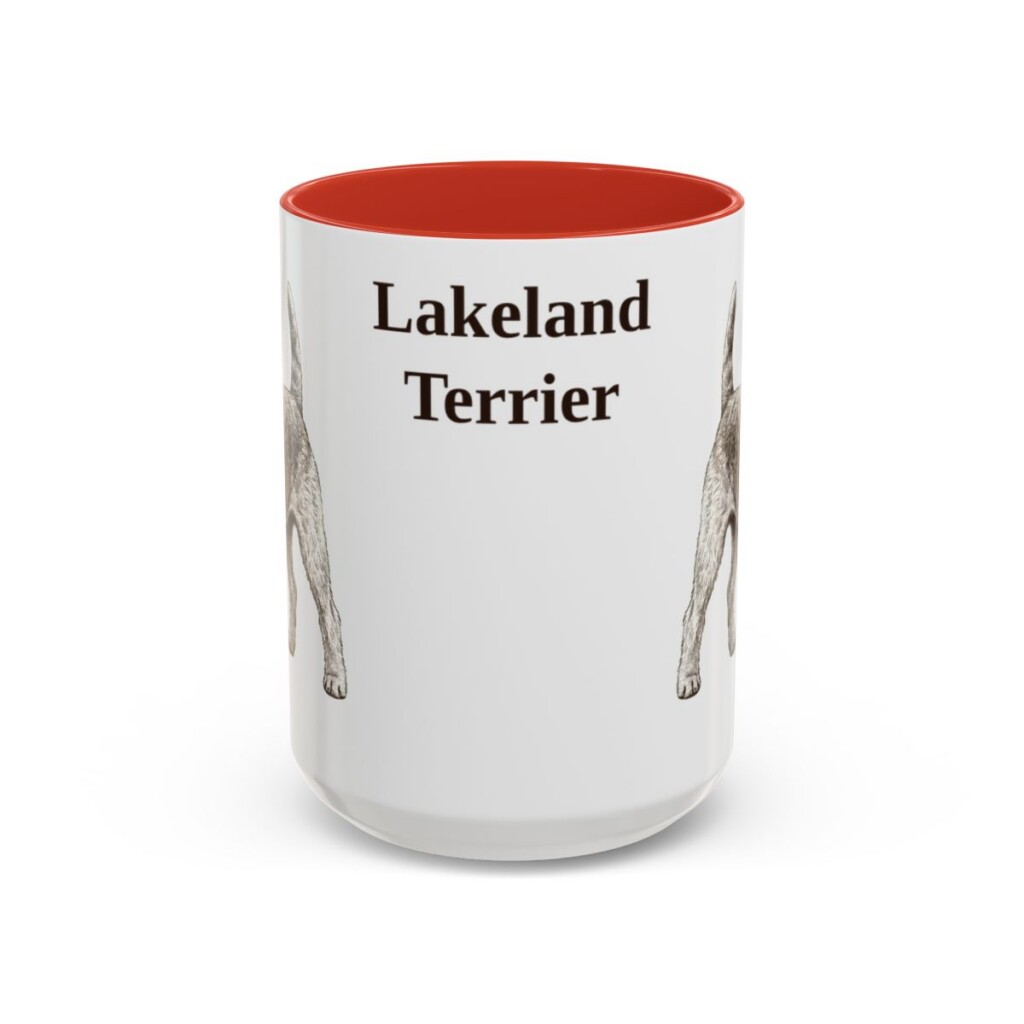 15oz Lakeland Terrier Mug, Vintage Dog Portrait Coffee Mug, Dog Lover Gift