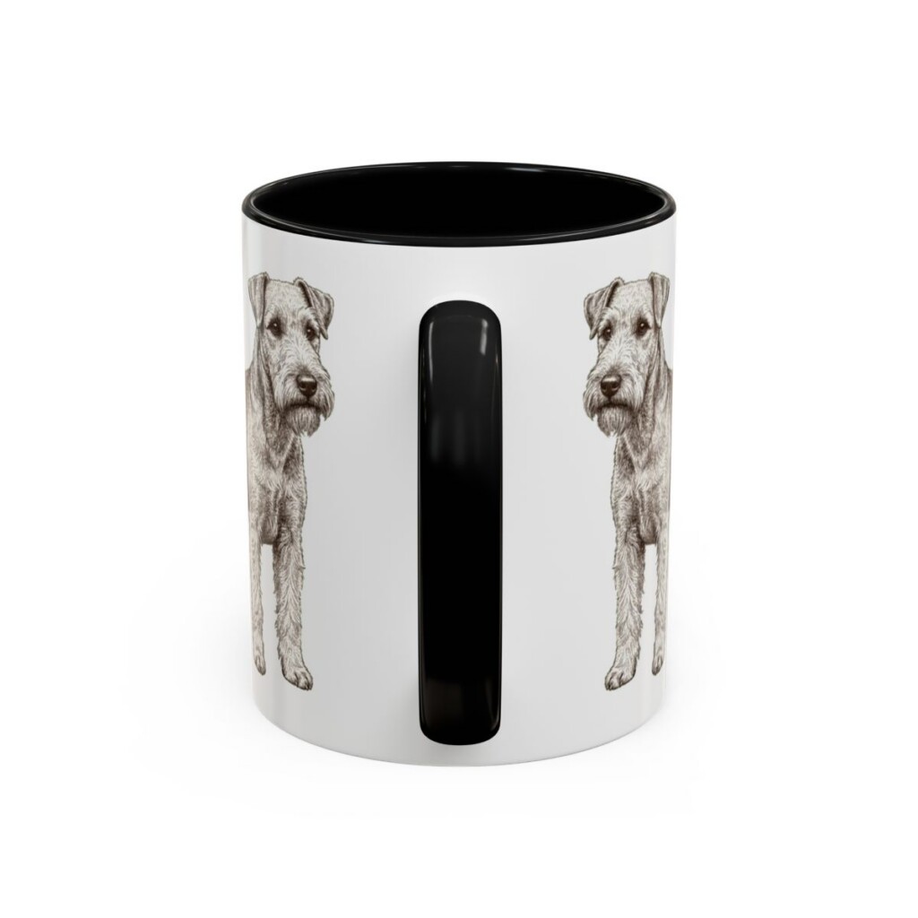 lakeland-terrier-mug-writeup-black-back-1 11oz Lakeland Terrier Mug, Illustrated Dog Breed Facts Coffee Mug, Vintage Dog Keepsake Gift