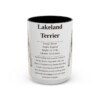 15oz Lakeland Terrier Mug, Illustrated Dog Breed Facts Coffee Mug, Vintage Dog Keepsake Gift