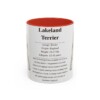 lakeland-terrier-mug-writeup-red-1 11oz Lakeland Terrier Mug, Illustrated Dog Breed Facts Coffee Mug, Vintage Dog Keepsake Gift