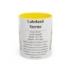 lakeland-terrier-mug-writeup-yellow-1 11oz Lakeland Terrier Mug, Illustrated Dog Breed Facts Coffee Mug, Vintage Dog Keepsake Gift