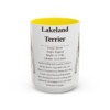 15oz Lakeland Terrier Mug, Illustrated Dog Breed Facts Coffee Mug, Vintage Dog Keepsake Gift
