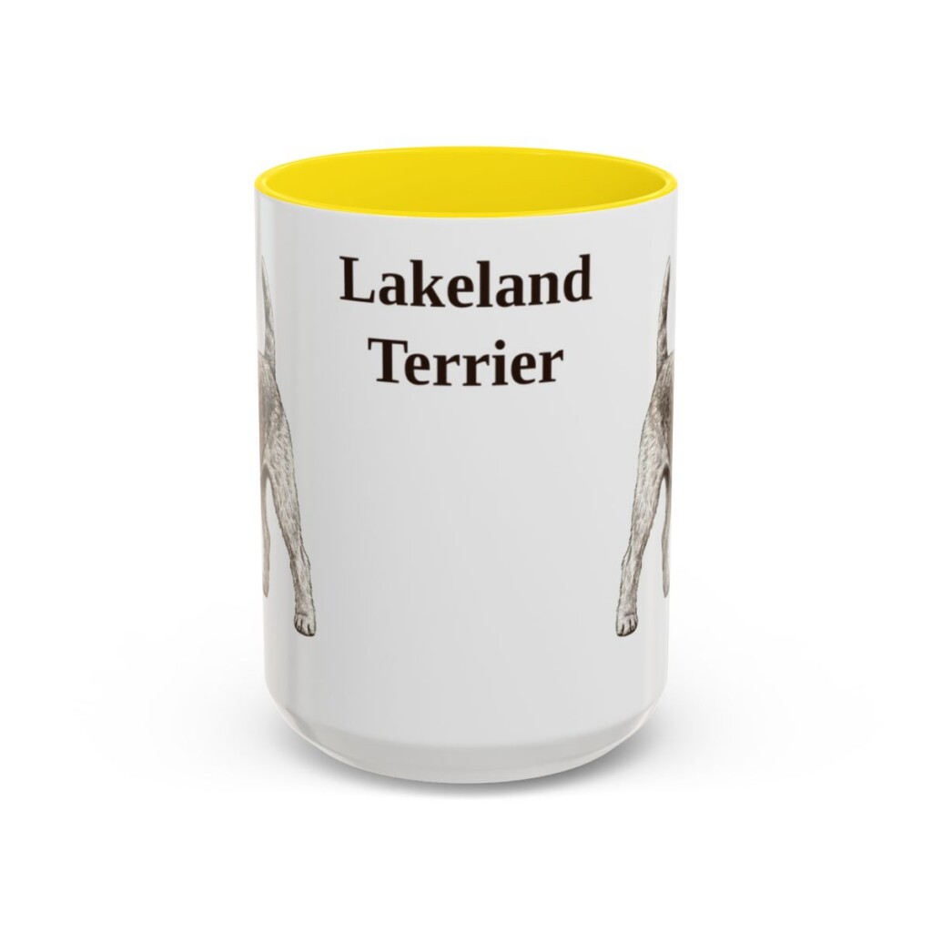 15oz Lakeland Terrier Mug, Vintage Dog Portrait Coffee Mug, Dog Lover Gift