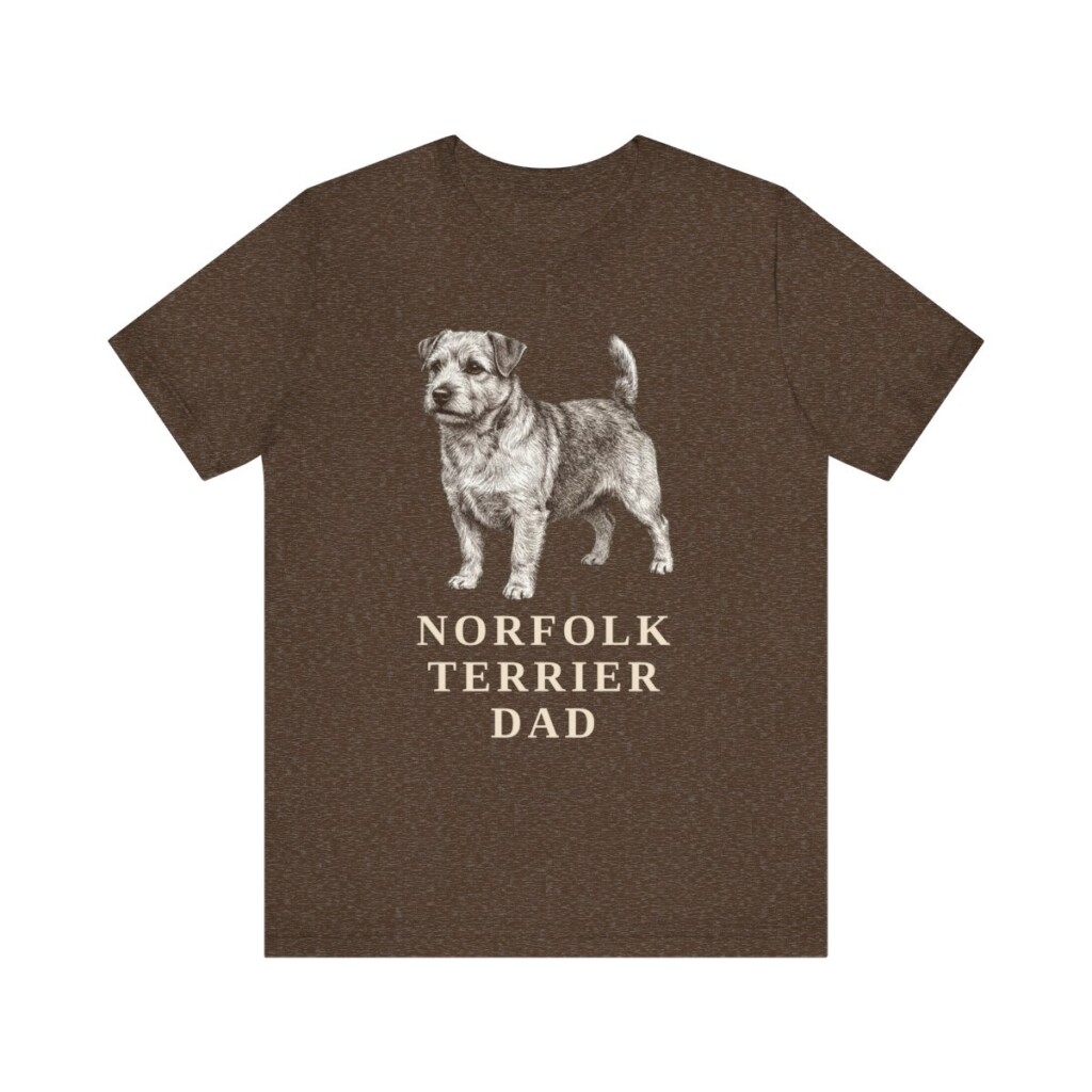 Norfolk Terrier Dad Shirt | Vintage Dog Sketch Tee | Dog Dad Gift | Norfolk Terrier Lover
