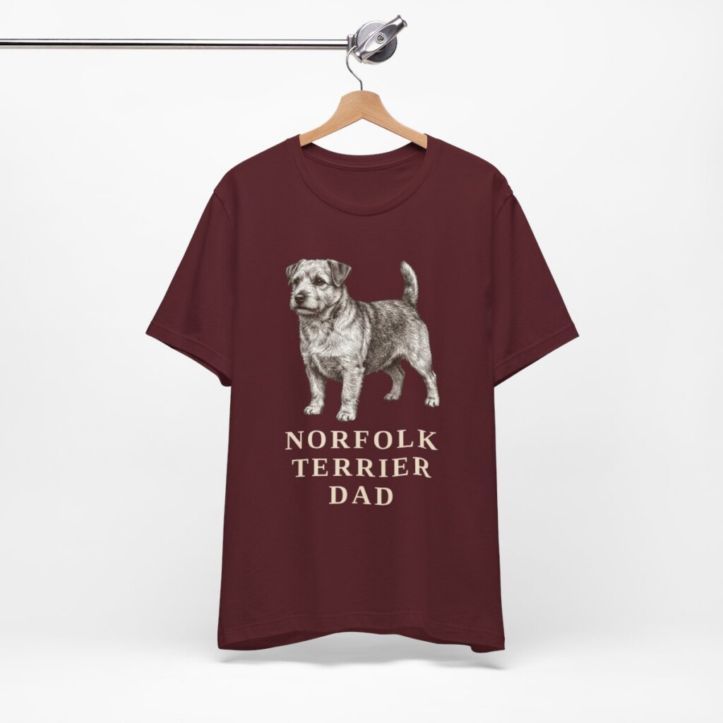 Norfolk Terrier Dad Shirt | Vintage Dog Sketch Tee | Dog Dad Gift | Norfolk Terrier Lover