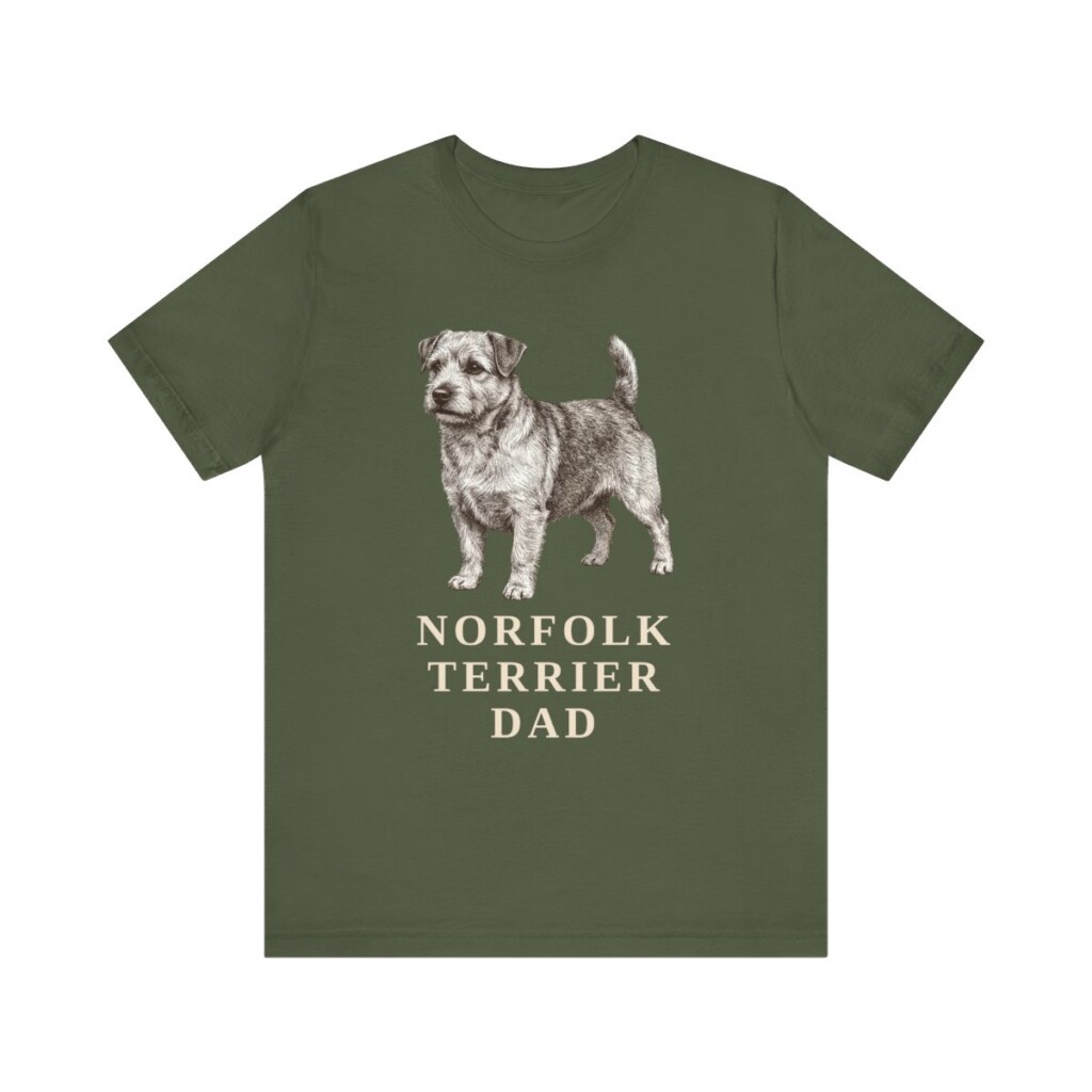 Norfolk Terrier Dad Shirt | Vintage Dog Sketch Tee | Dog Dad Gift | Norfolk Terrier Lover