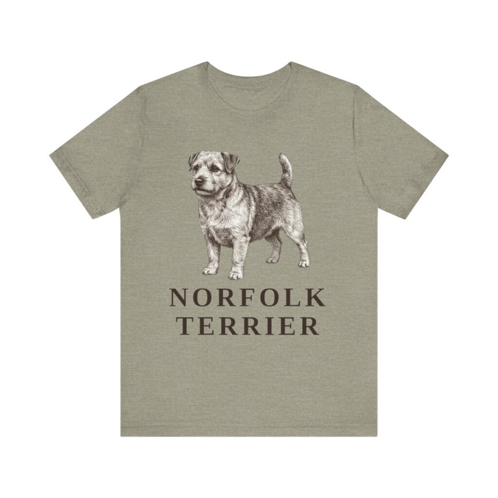 Norfolk Terrier Shirt, Vintage Dog Sketch Tee, Dog Lover Gift