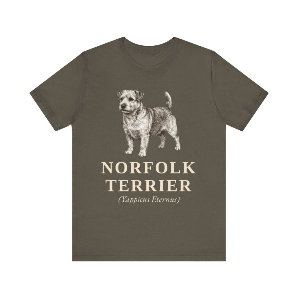 Norfolk Terrier Latin Shirt, Vintage Dog Sketch Tee, Dog Latin Gift