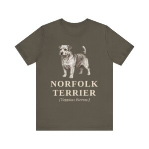 Norfolk Terrier Latin Shirt, Vintage Dog Sketch Tee, Dog Latin Gift