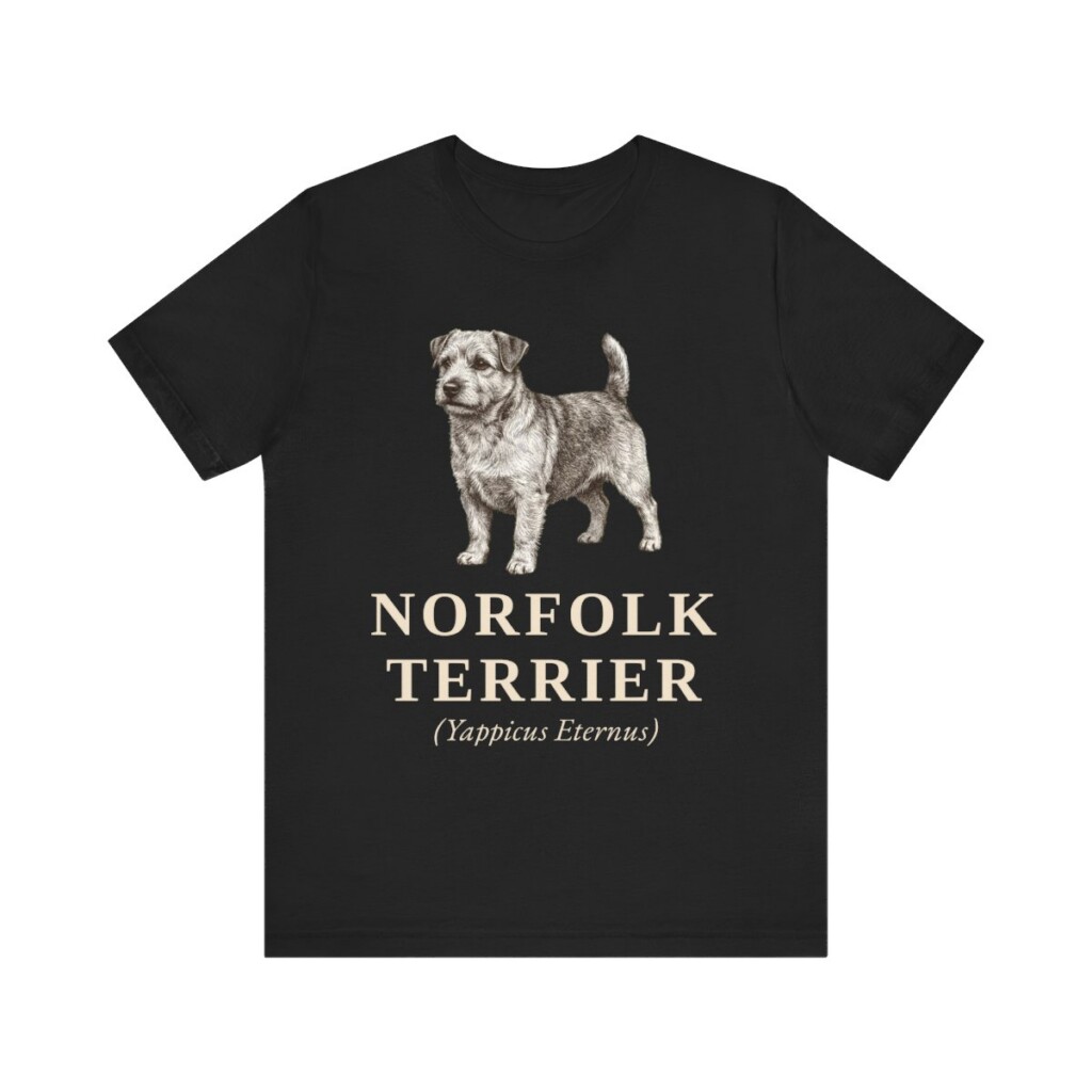 Norfolk Terrier Latin Shirt, Vintage Dog Sketch Tee, Dog Latin Gift