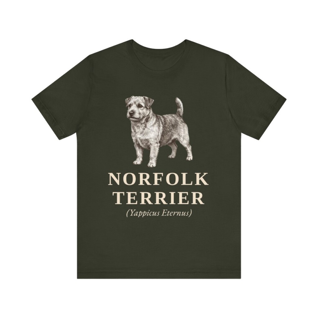 Norfolk Terrier Latin Shirt, Vintage Dog Sketch Tee, Dog Latin Gift