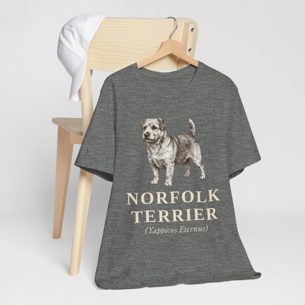 Norfolk Terrier Latin Shirt, Vintage Dog Sketch Tee, Dog Latin Gift