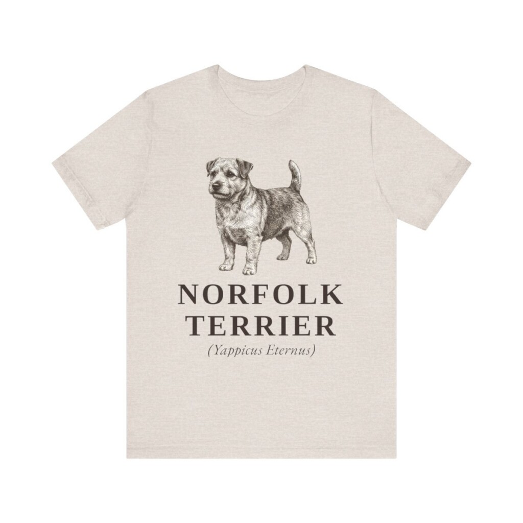 Norfolk Terrier Latin Shirt, Vintage Dog Sketch Tee, Dog Latin Gift