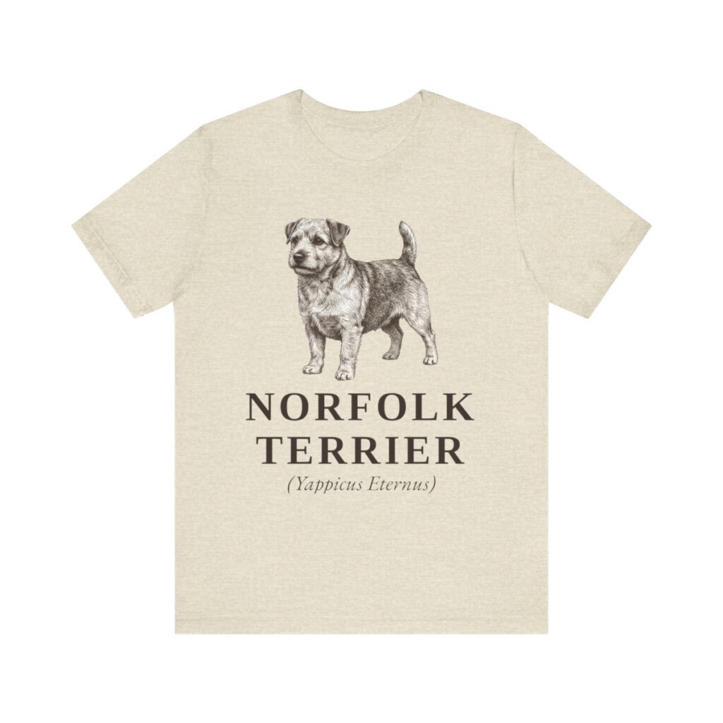 Norfolk Terrier Latin Shirt, Vintage Dog Sketch Tee, Dog Latin Gift