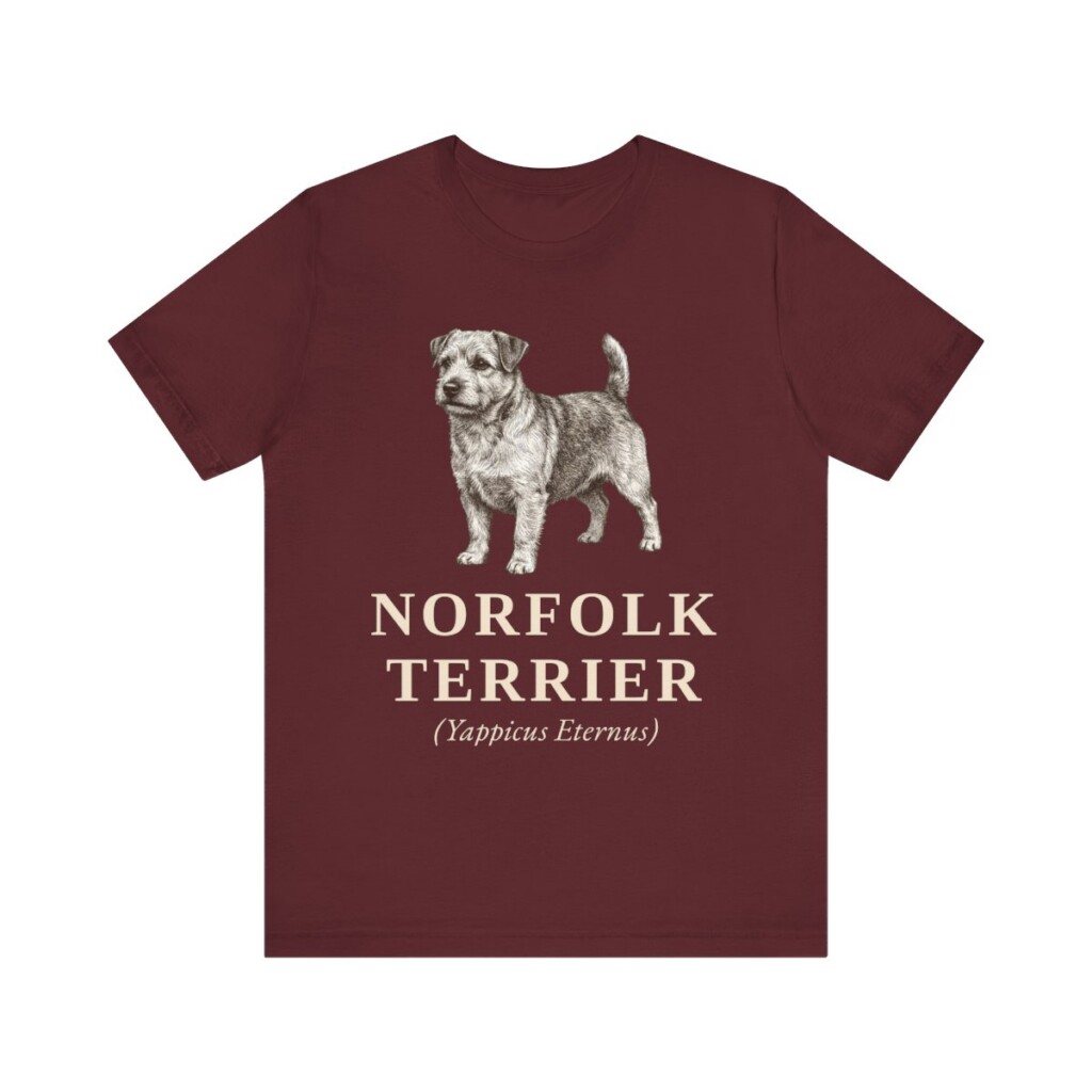 Norfolk Terrier Latin Shirt, Vintage Dog Sketch Tee, Dog Latin Gift