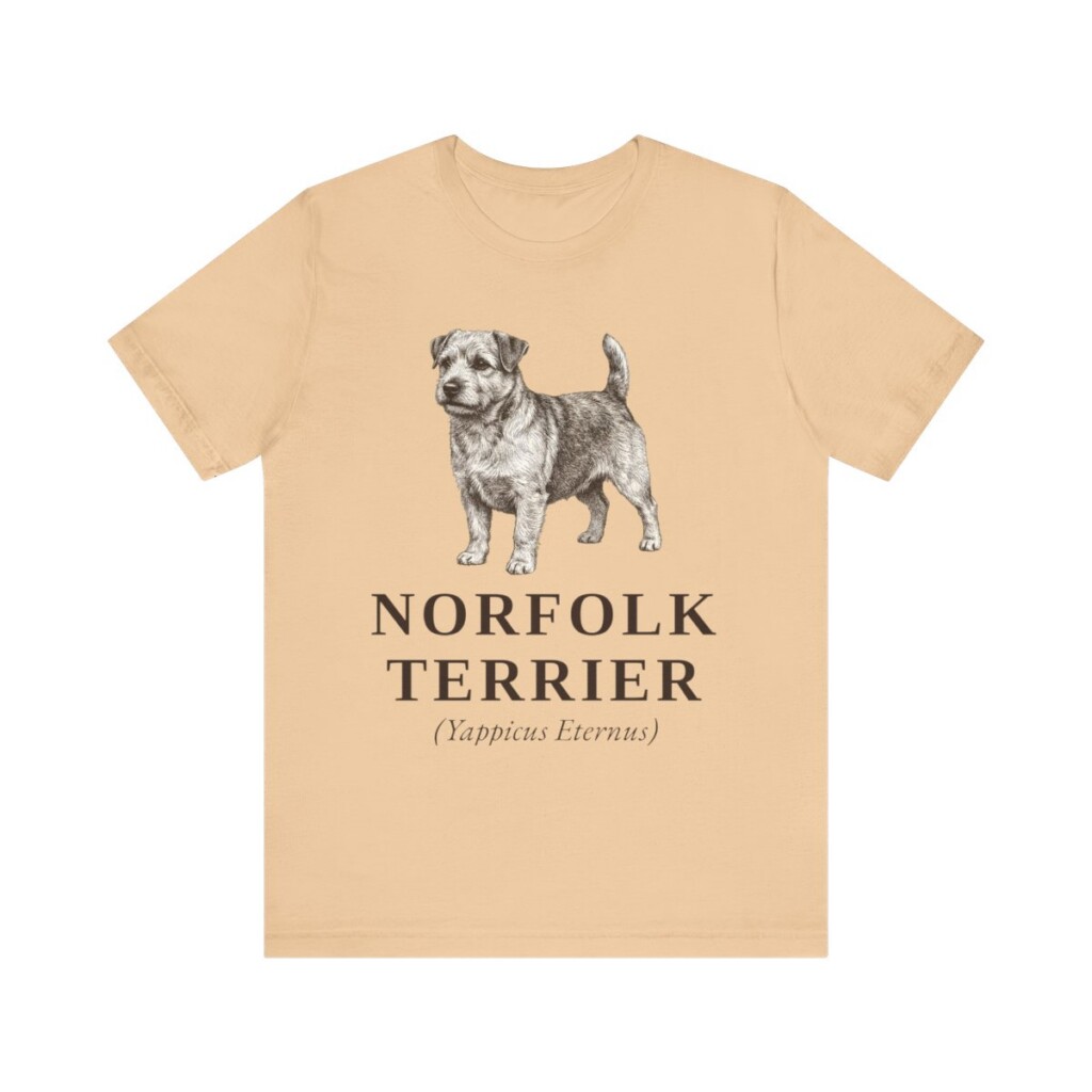 Norfolk Terrier Latin Shirt, Vintage Dog Sketch Tee, Dog Latin Gift