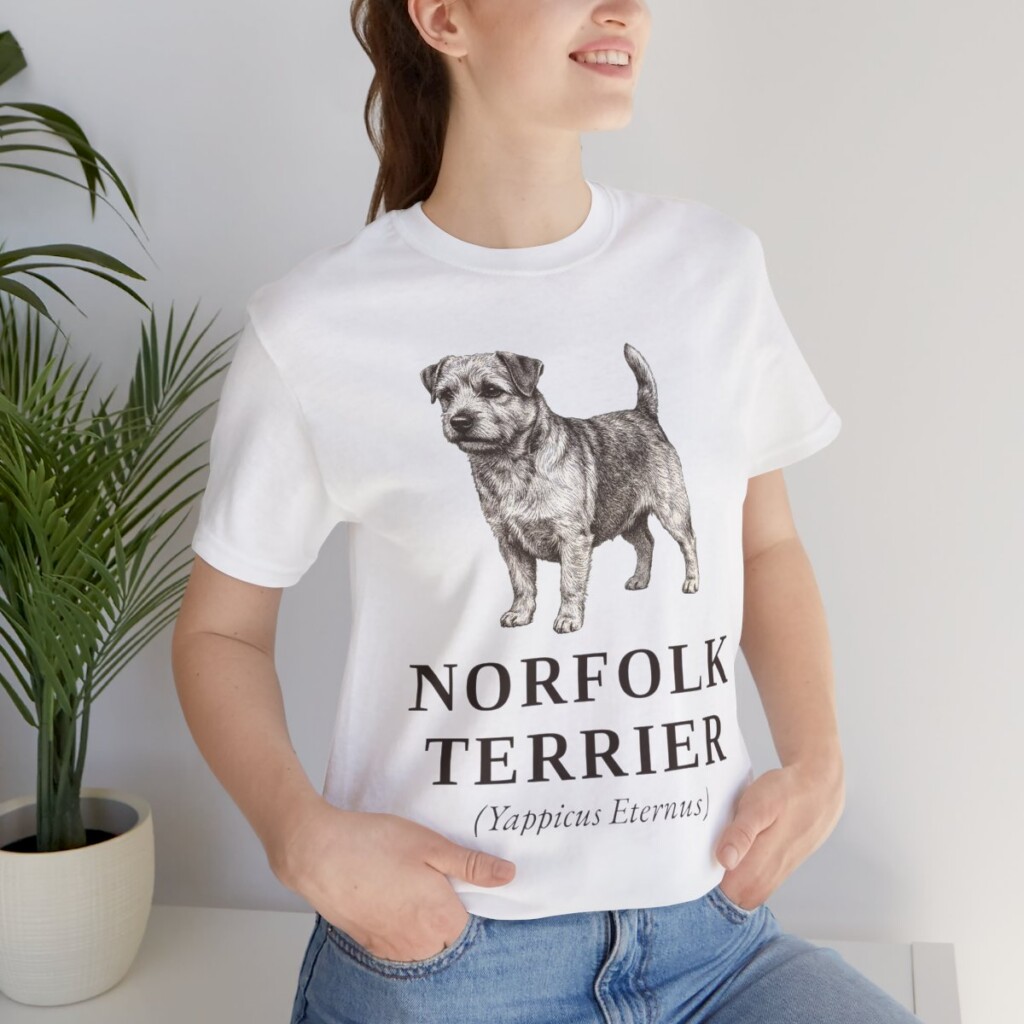 Norfolk Terrier Latin Shirt, Vintage Dog Sketch Tee, Dog Latin Gift