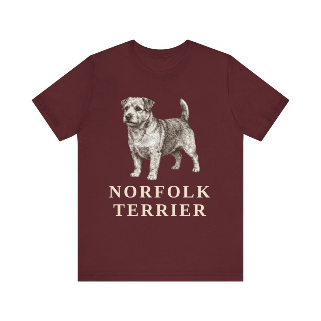 Norfolk Terrier Shirt, Vintage Dog Sketch Tee, Dog Lover Gift