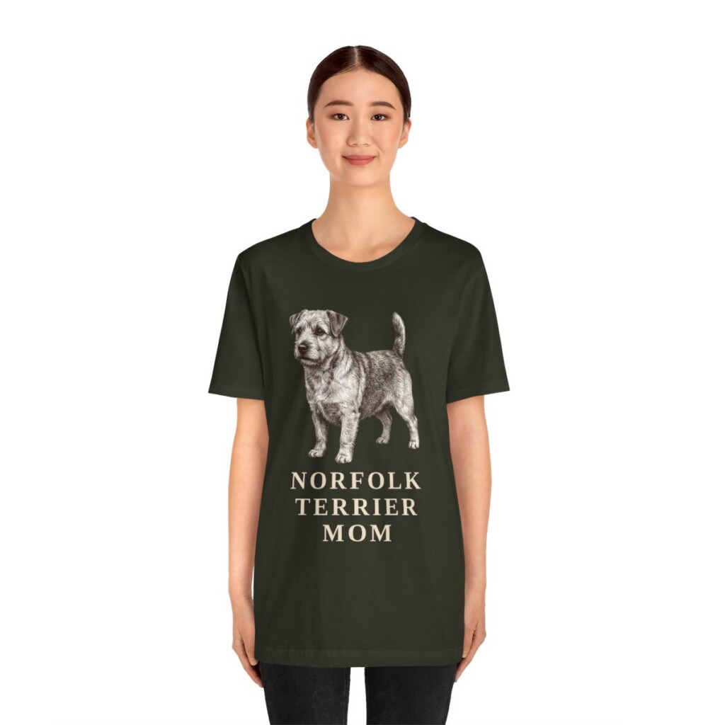 Norfolk Terrier Mom Shirt, Vintage Dog Sketch Tee, Dog Mom Gift