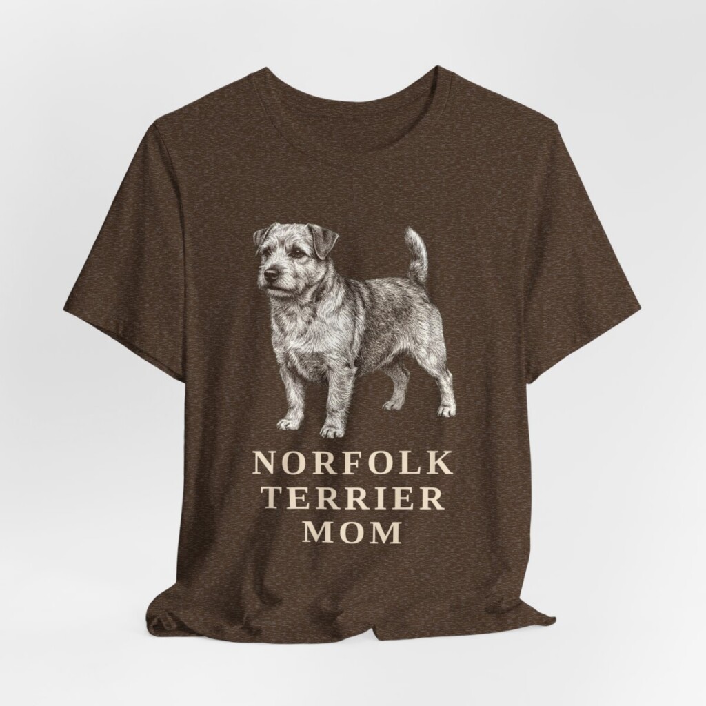 Norfolk Terrier Mom Shirt, Vintage Dog Sketch Tee, Dog Mom Gift