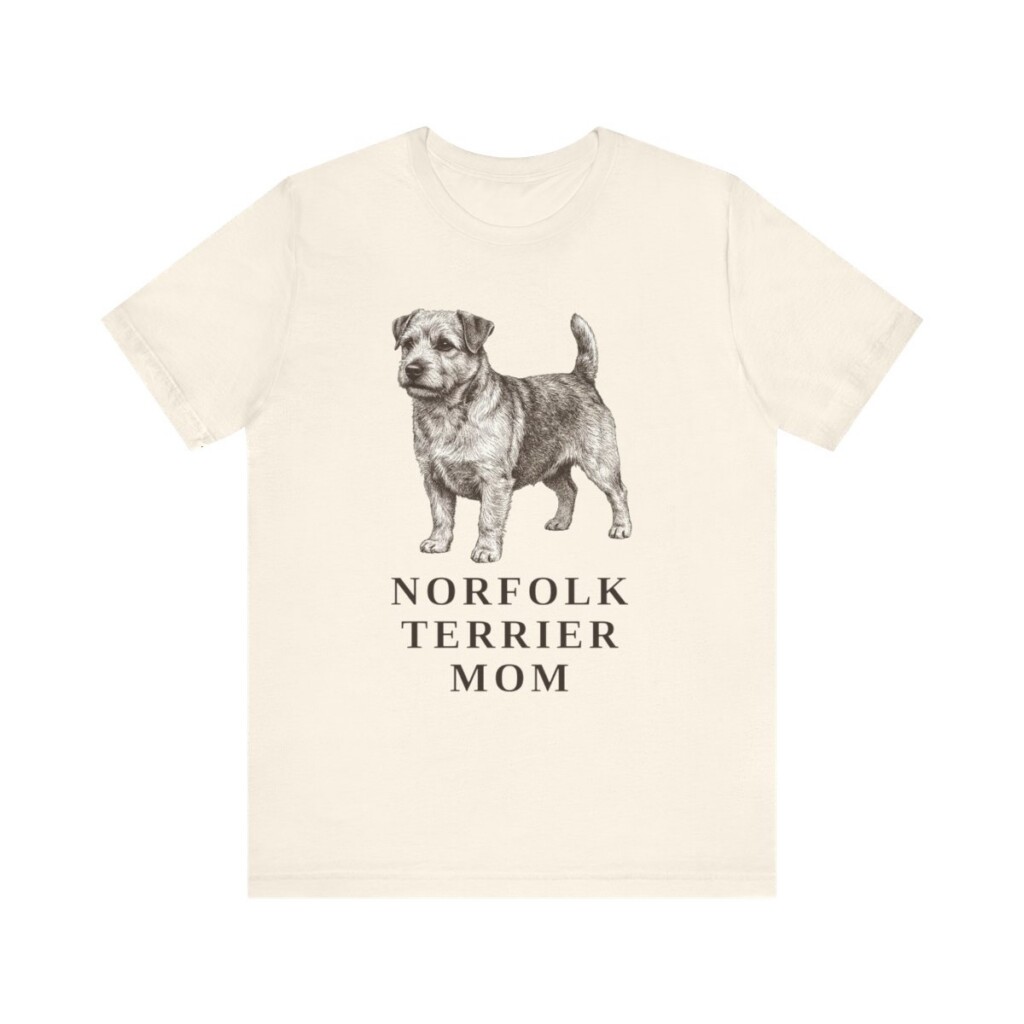 Norfolk Terrier Mom Shirt, Vintage Dog Sketch Tee, Dog Mom Gift