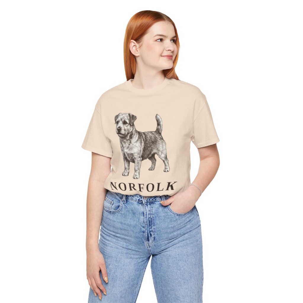 Norfolk Terrier Shirt, Vintage Dog Sketch Tee, Dog Lover Gift