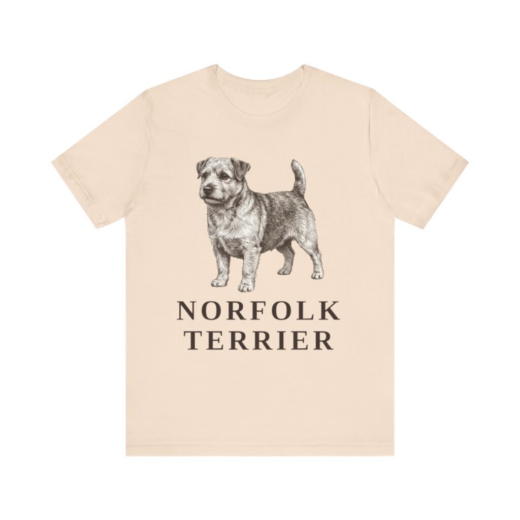 Norfolk Terrier Shirt, Vintage Dog Sketch Tee, Dog Lover Gift