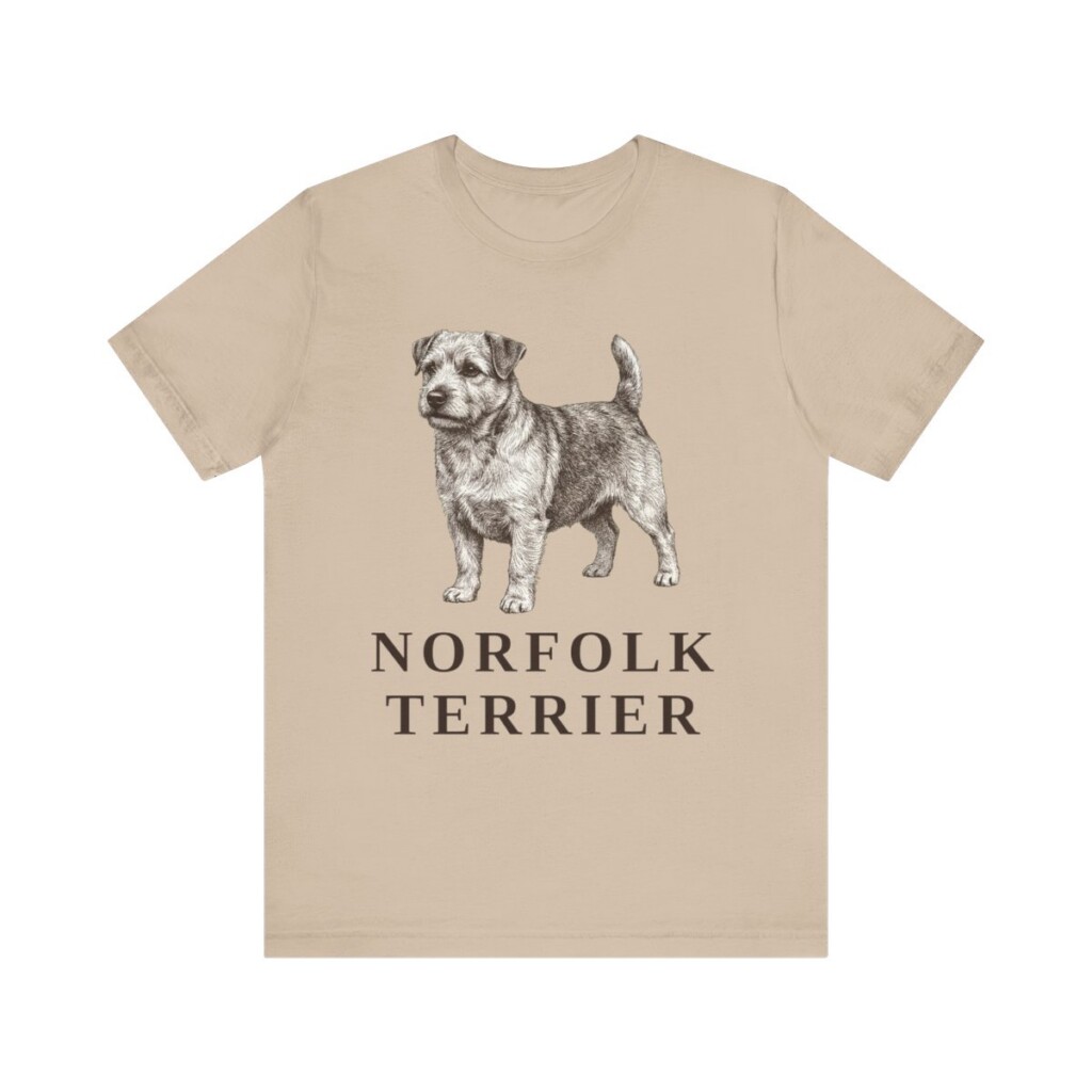 Norfolk Terrier Shirt, Vintage Dog Sketch Tee, Dog Lover Gift