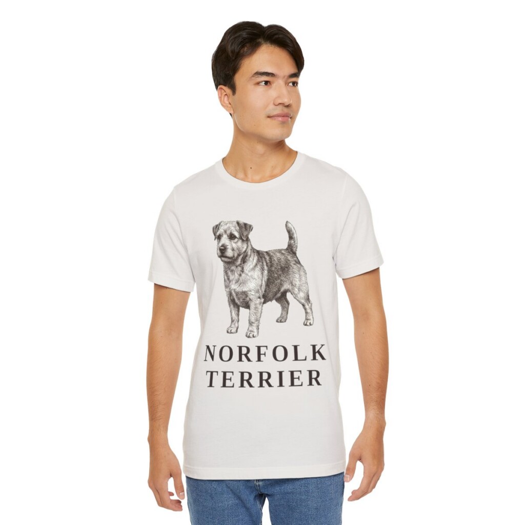 Norfolk Terrier Shirt, Vintage Dog Sketch Tee, Dog Lover Gift